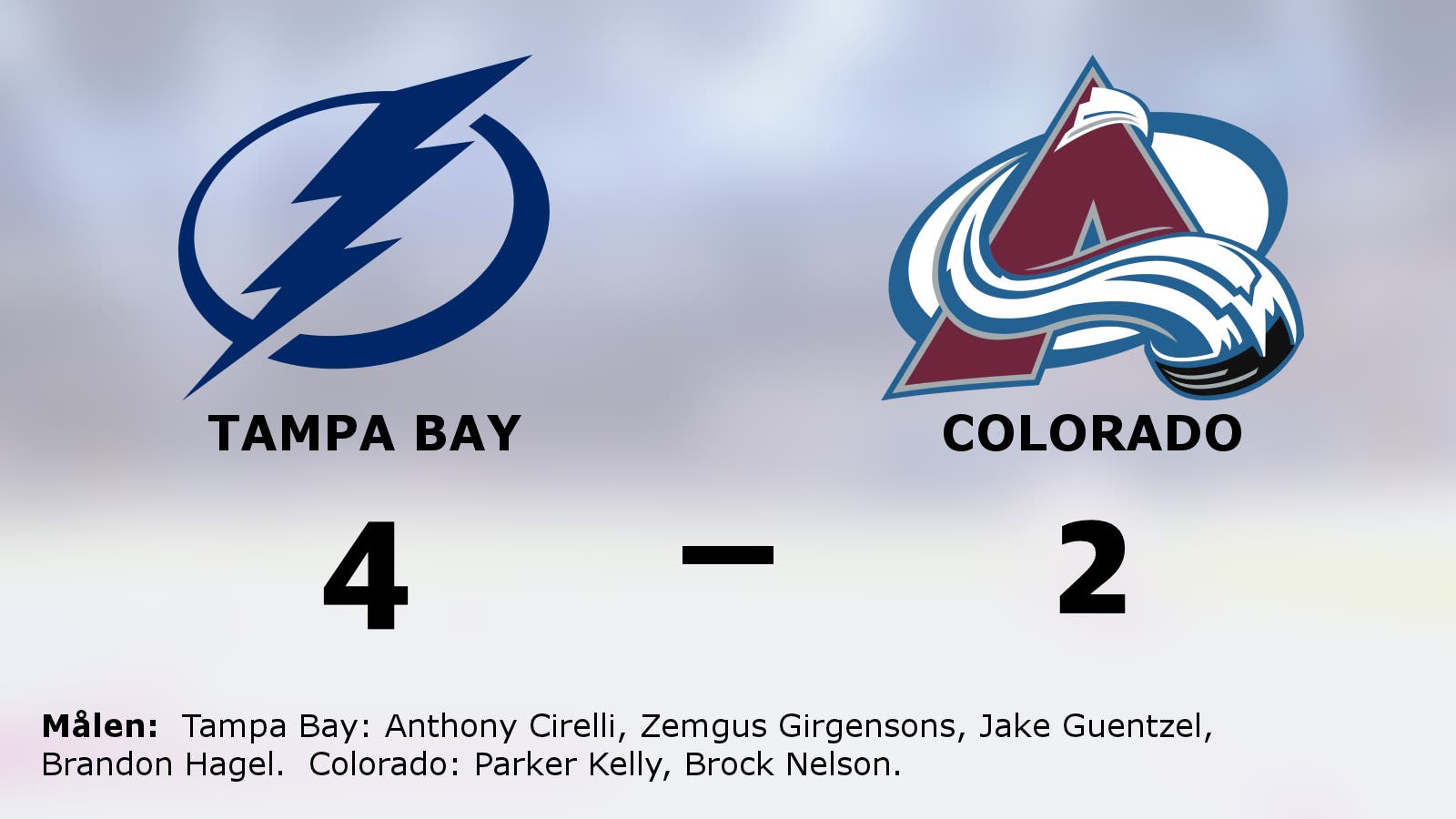 Tampa Bay vann toppmötet mot Colorado