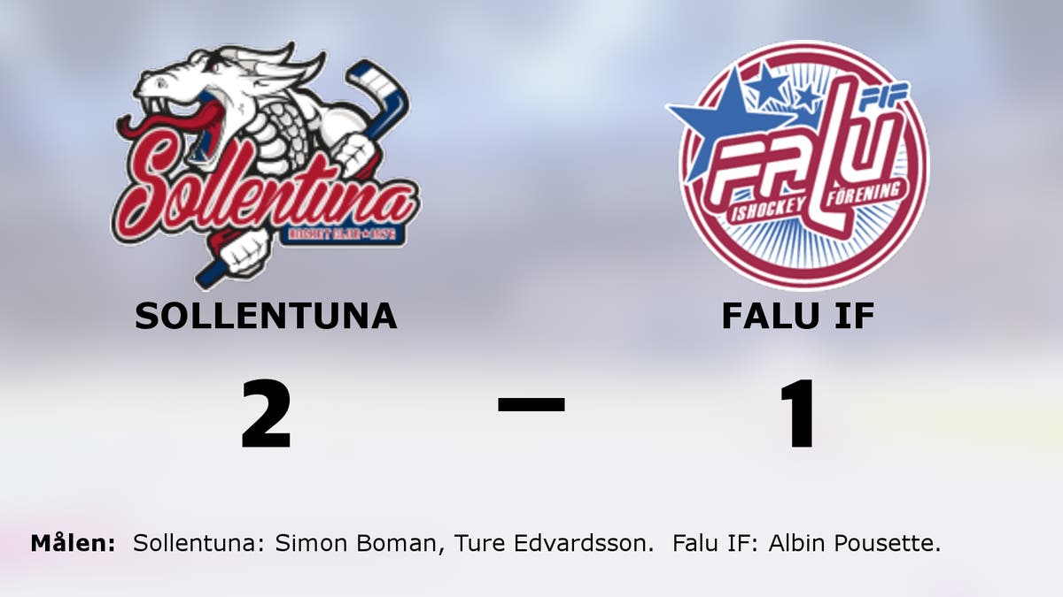 Boman och Edvardsson avgjorde när Sollentuna slog Falu IF