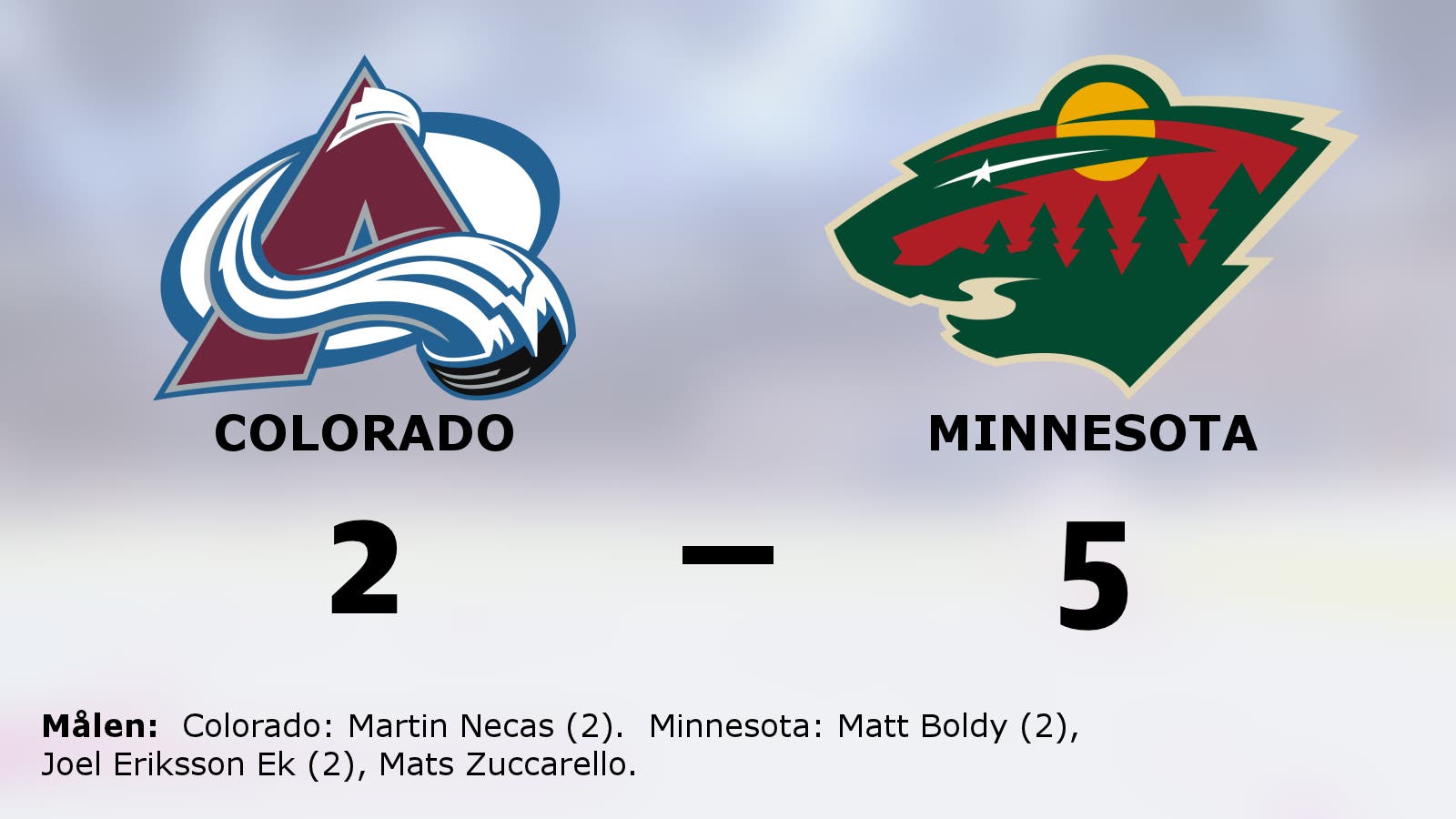 Minnesota segrade i toppmötet – Mats Zuccarello hjälte