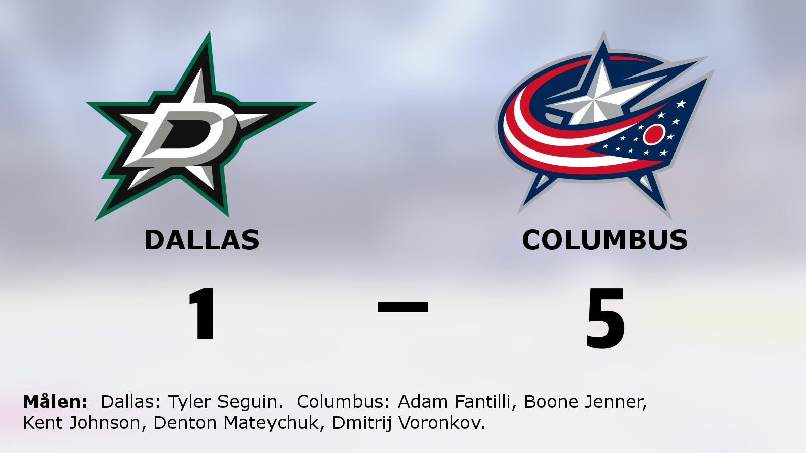 Seger för Columbus med 5–1 mot Dallas