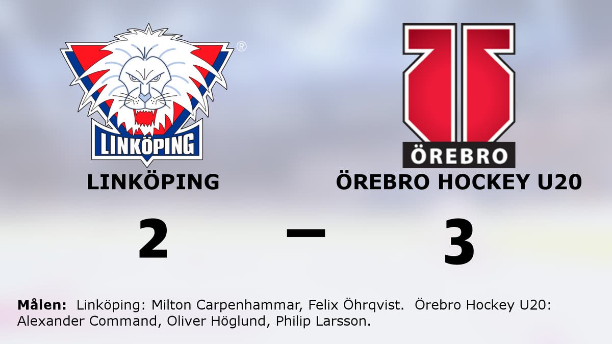 Förlängningsseger för Örebro Hockey U20 mot Linköping