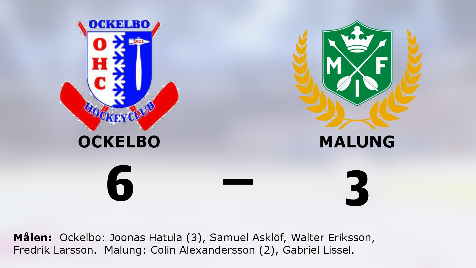 Hattrick av Joonas Hatula när Ockelbo slog Malung