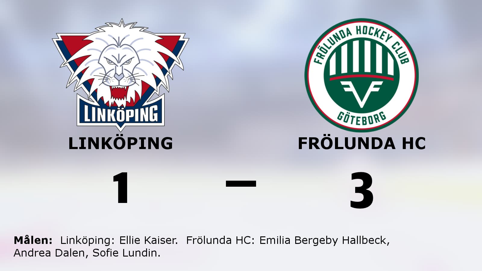 Fjärde raka för Frölunda HC efter seger mot Linköping