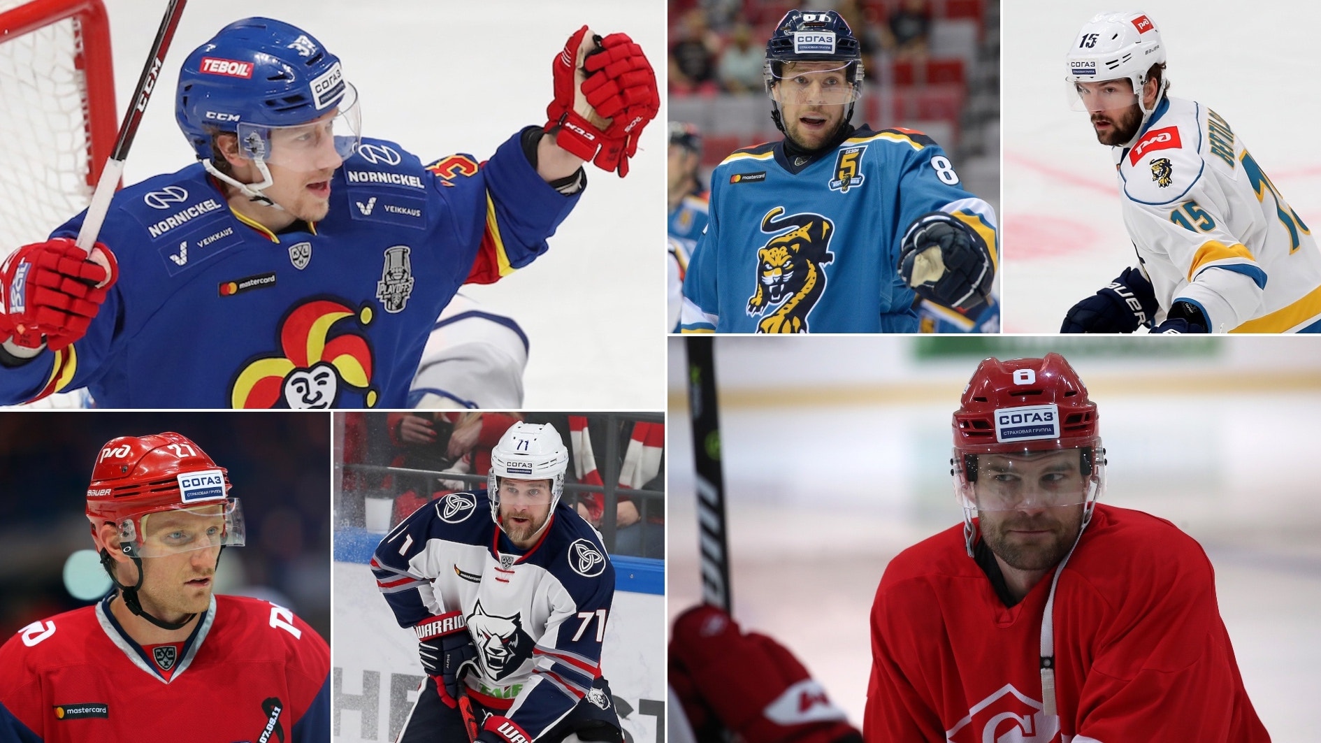 (c) photo.khl.ru Sergei Babunov/Yaroslav Neelov/Vladimir Bezzunov/Artur Lebedev/Yury Kuzmin