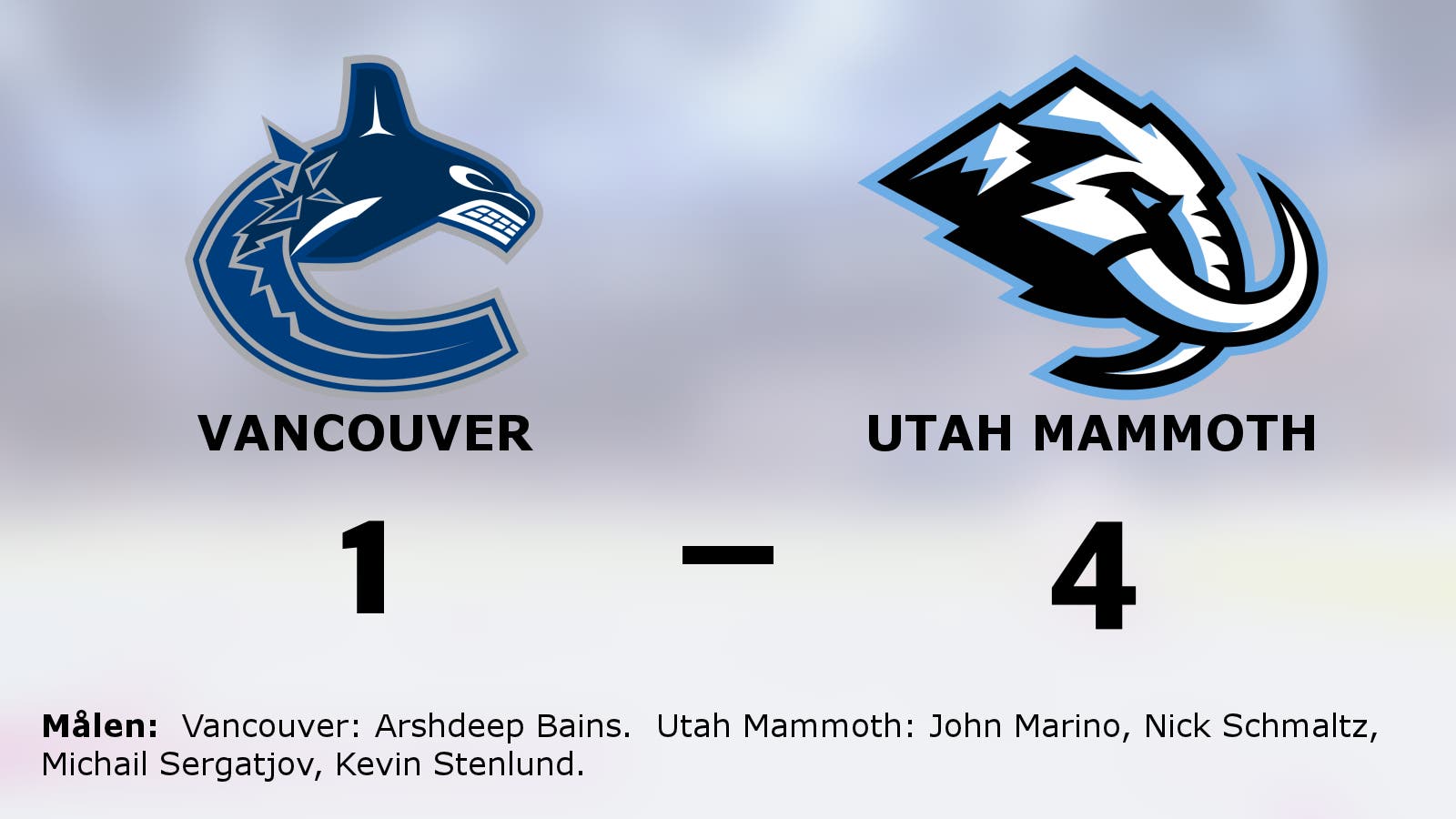 Utah Mammoth förlänger segersviten mot Vancouver