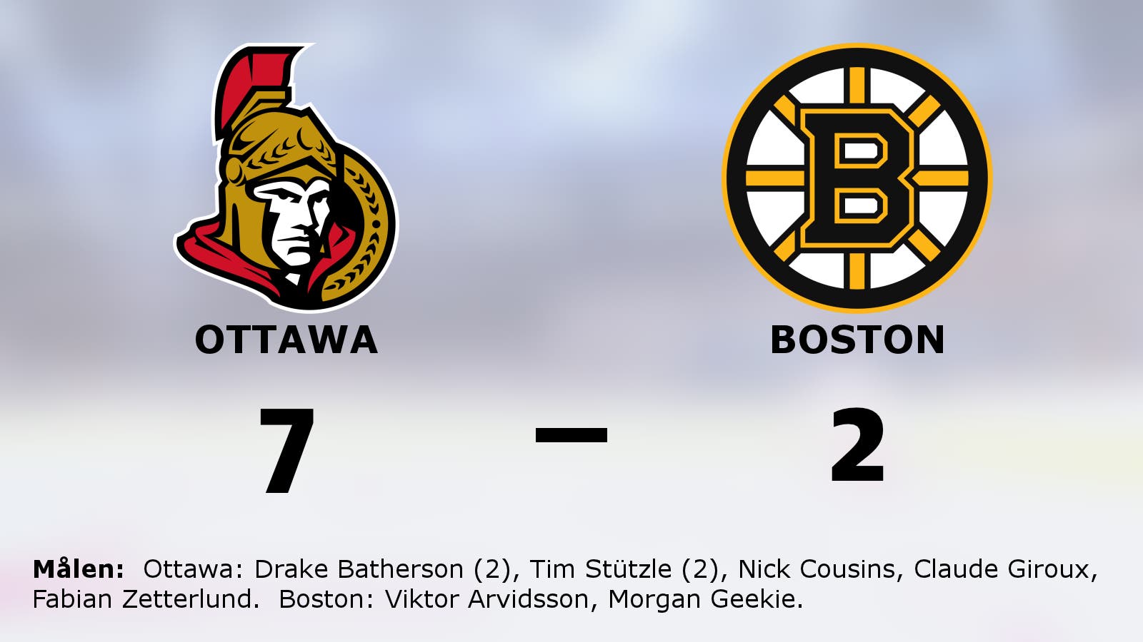 Ottawa avgjorde med fyra mål i tredje perioden