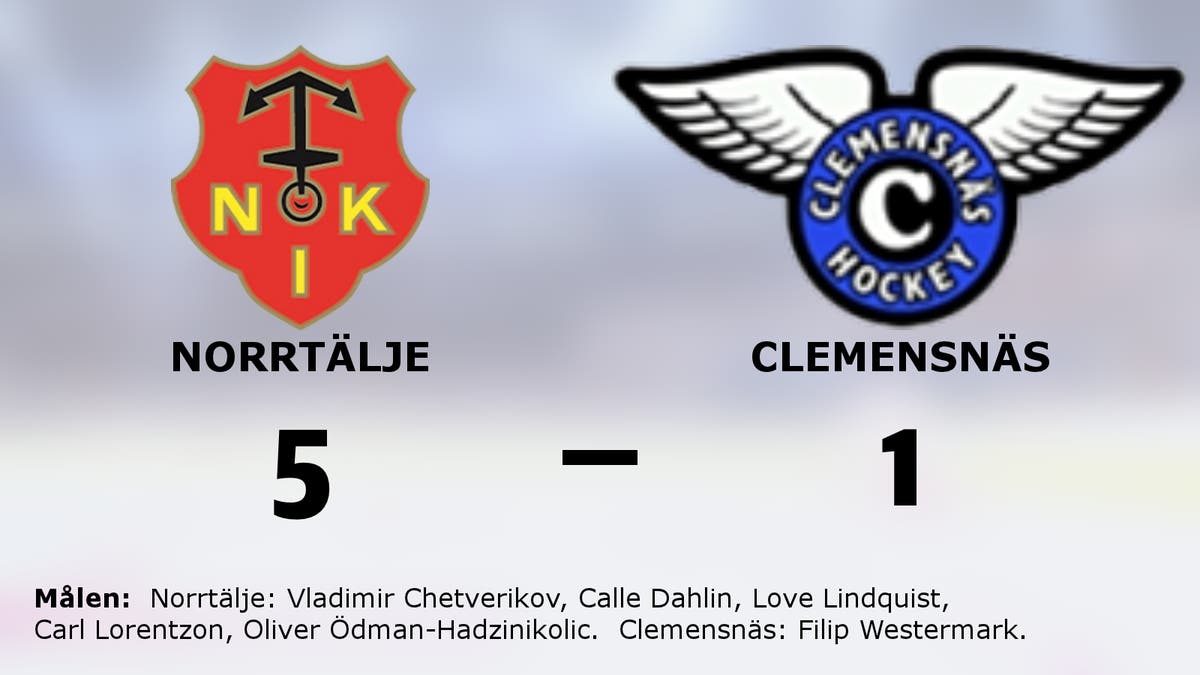 5–1-seger för Norrtälje – besegrade Clemensnäs