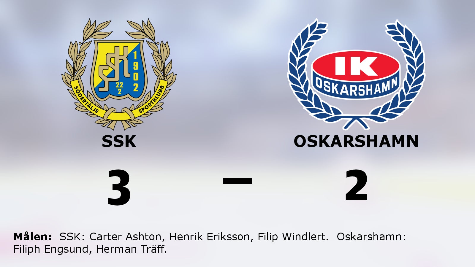 Knapp seger för SSK på hemmaplan mot Oskarshamn