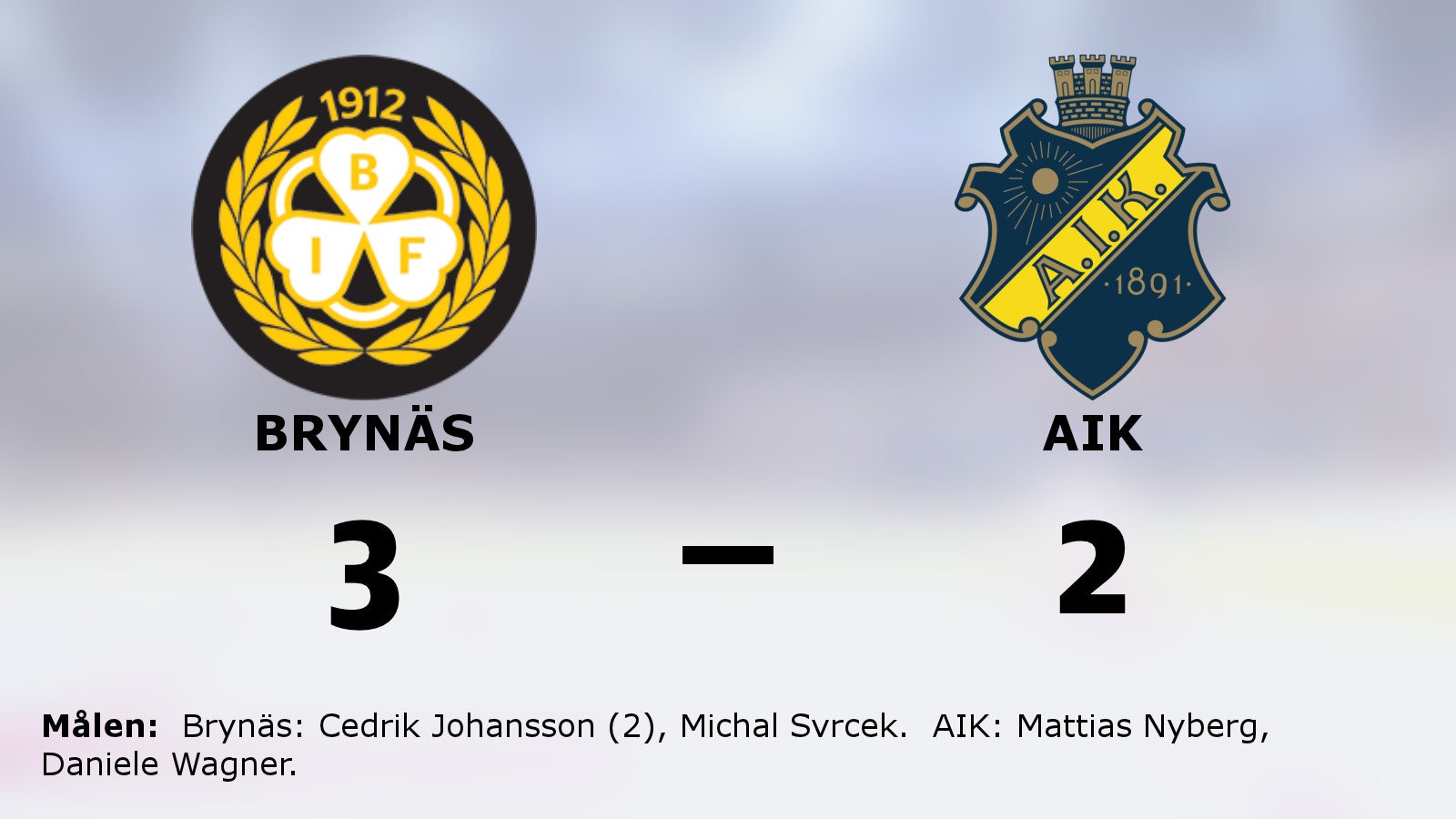 Seger i förlängningen för Brynäs mot AIK