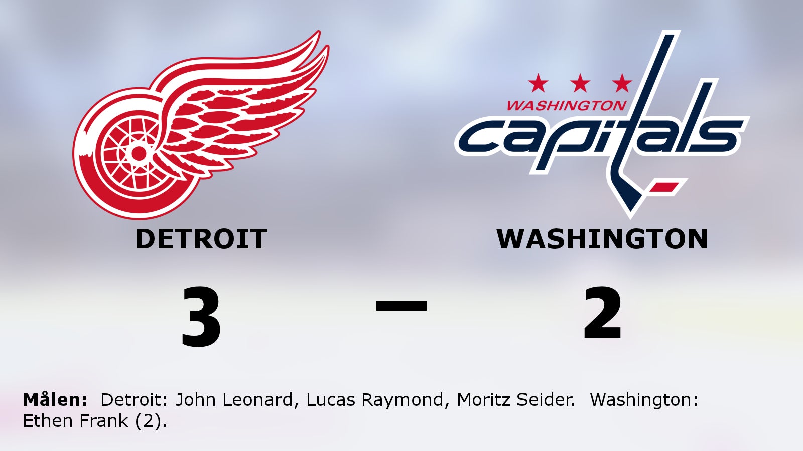 Seger för Detroit i tidiga toppmatchen mot Washington