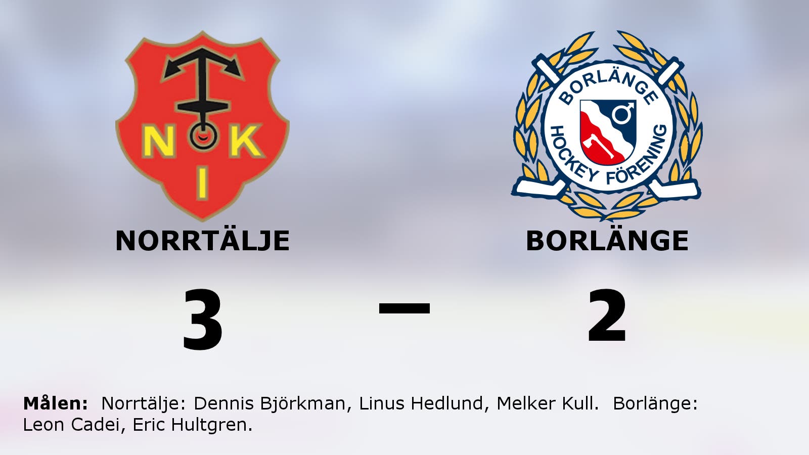 Norrtälje bröt tuffa sviten med 3–2 mot Borlänge