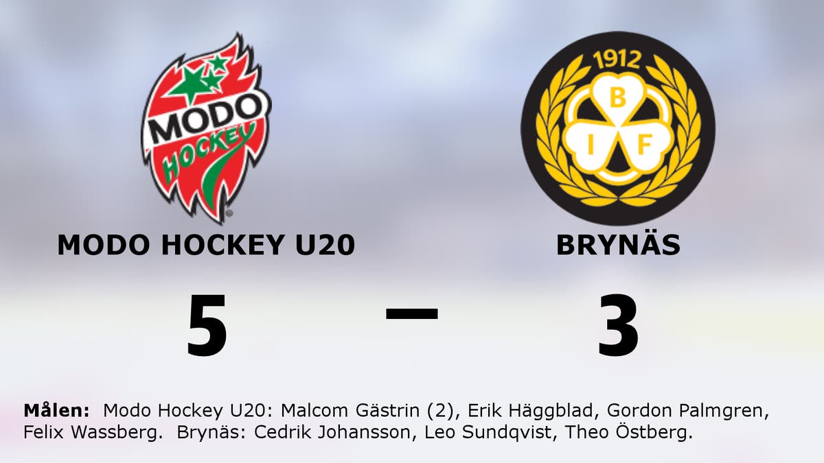 Skräll när Modo Hockey U20 besegrade Brynäs