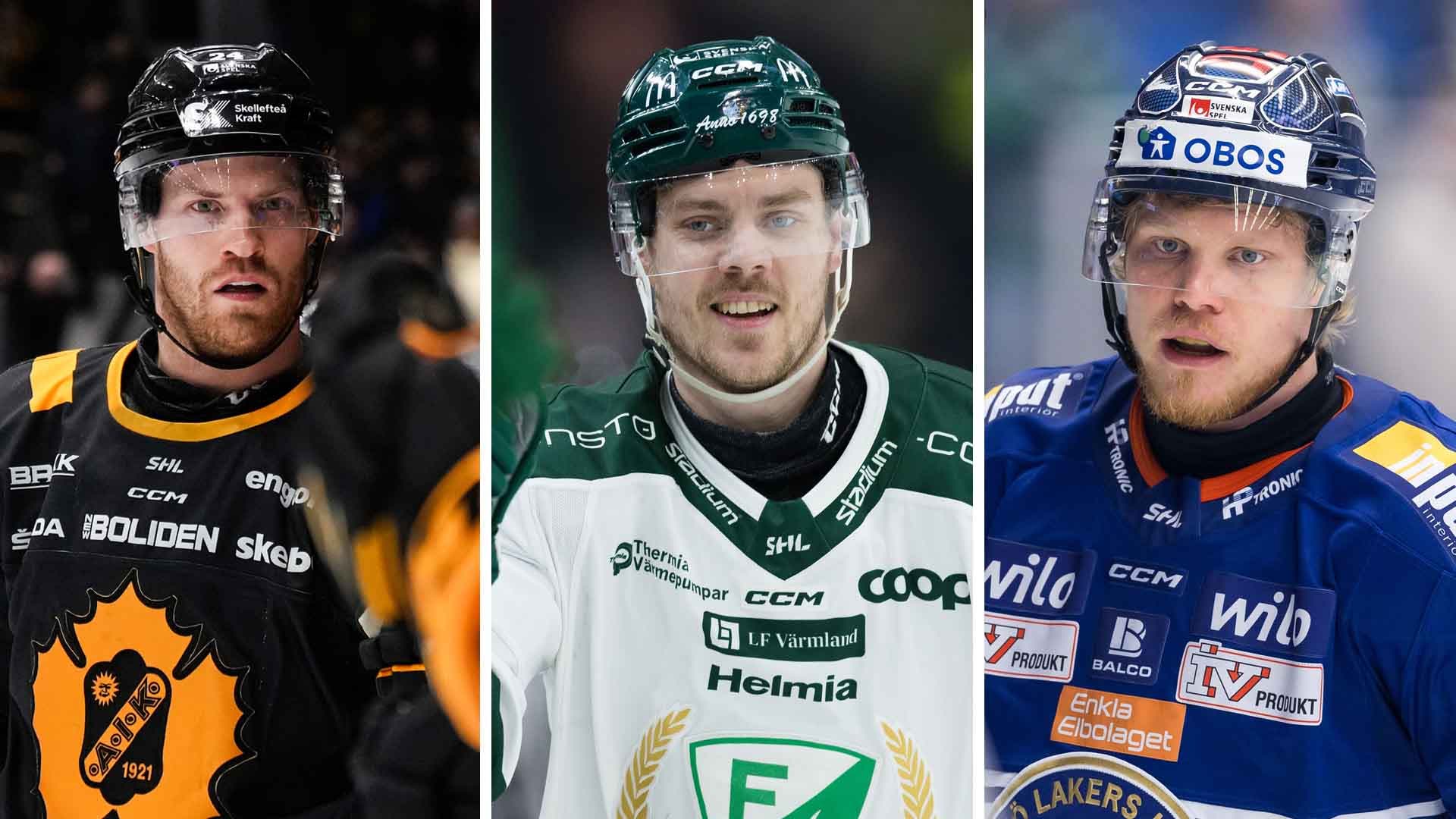 Skellefteå AIK, Färjestad BK, Växjö Lakers