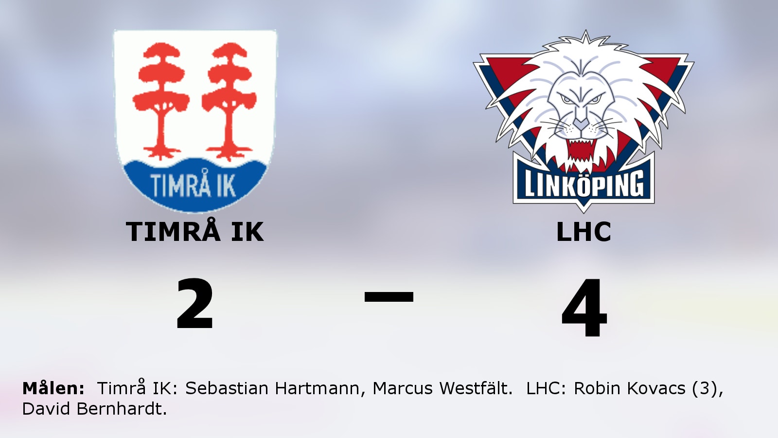 Robin Kovacs tremålskytt i LHC:s seger mot Timrå IK