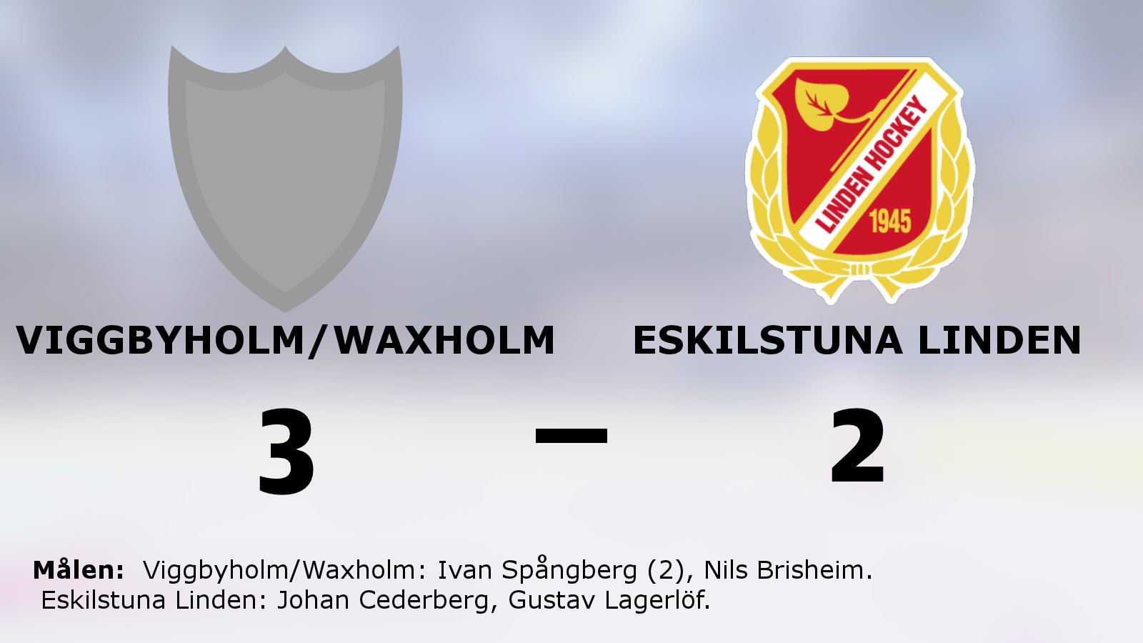 Eskilstuna Linden tappade matchen i tredje perioden mot Viggbyholm/Waxholm