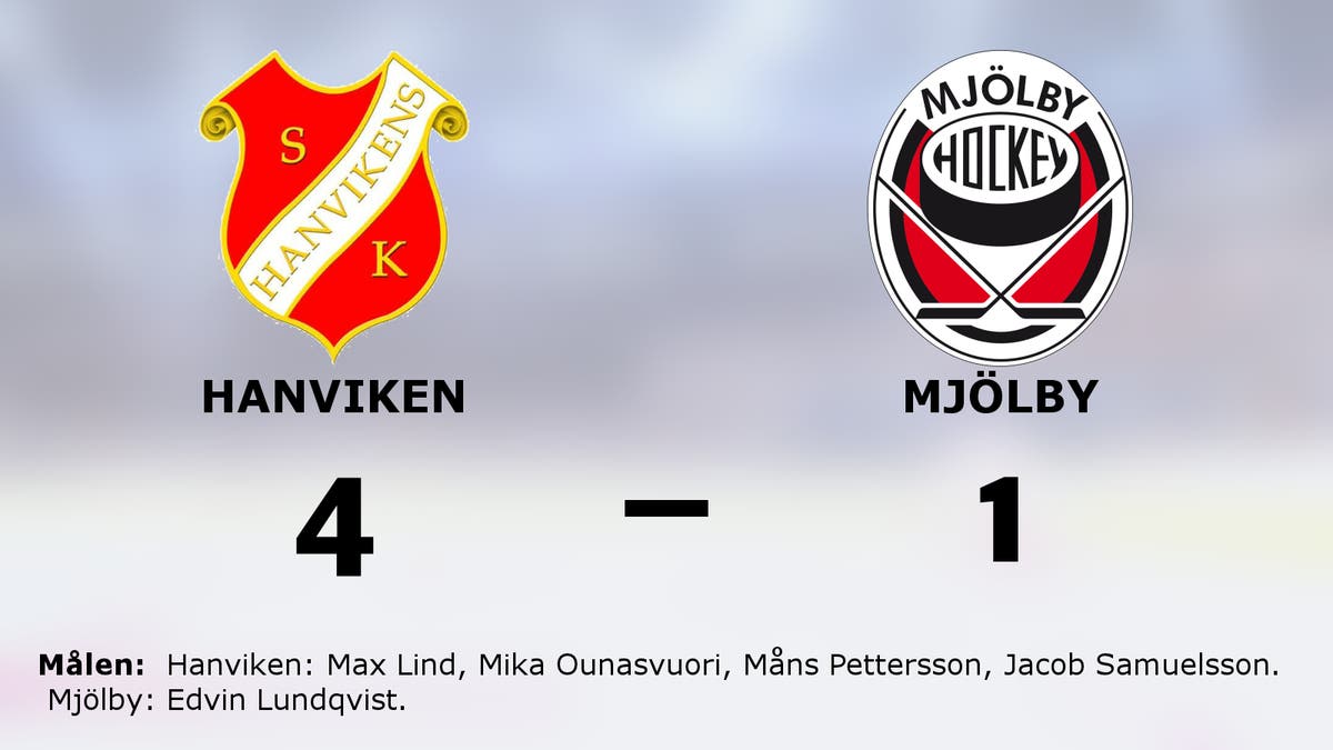 Hanviken vann på hemmaplan mot Mjölby