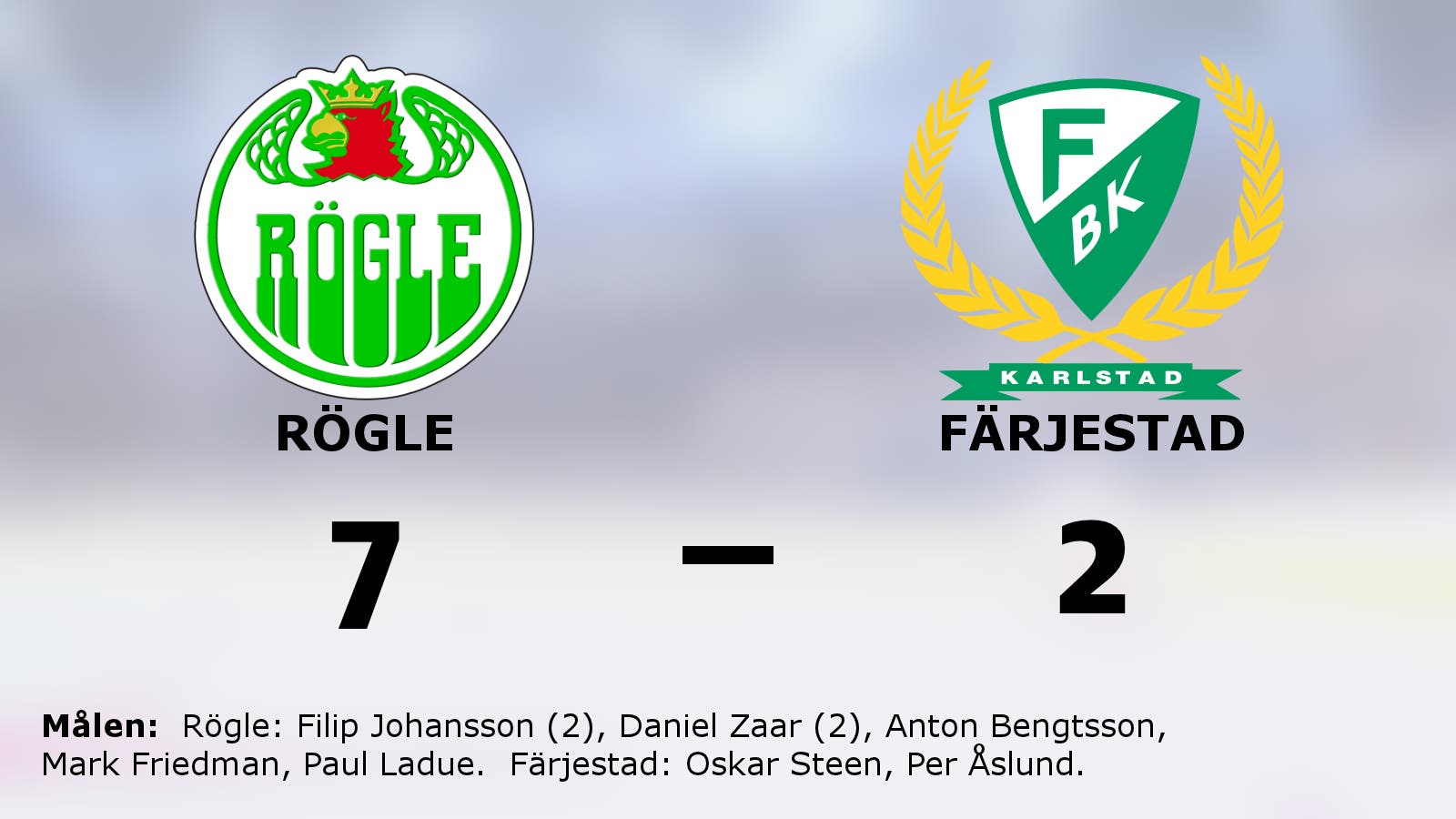 Rögle reducerar matchserien mot Färjestad