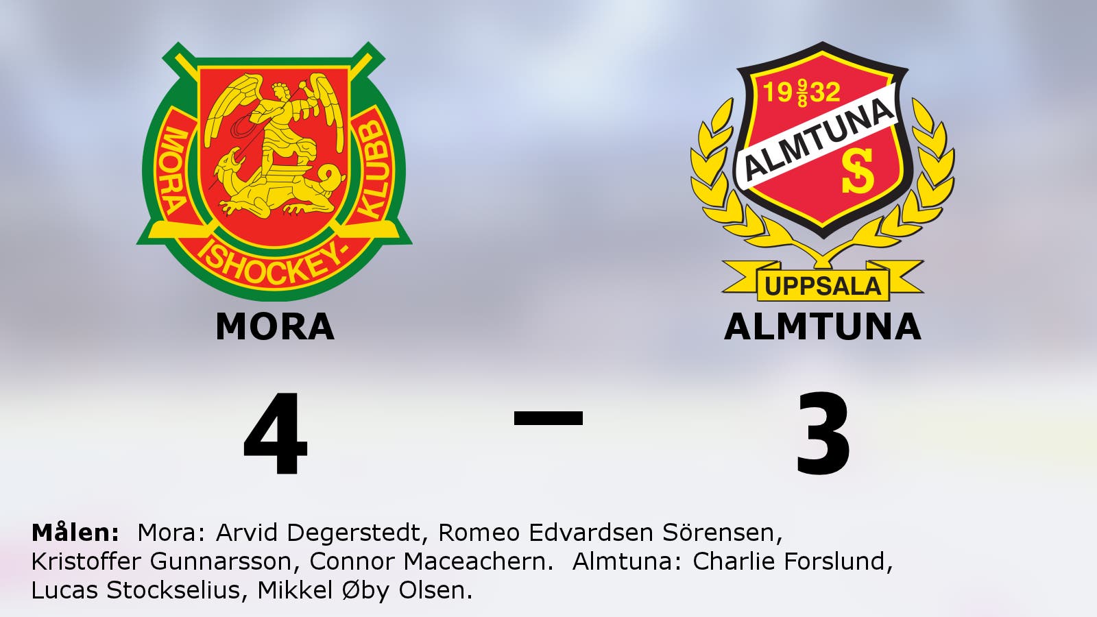 Mora vinnare mot Almtuna – avgjorde i förlängningen