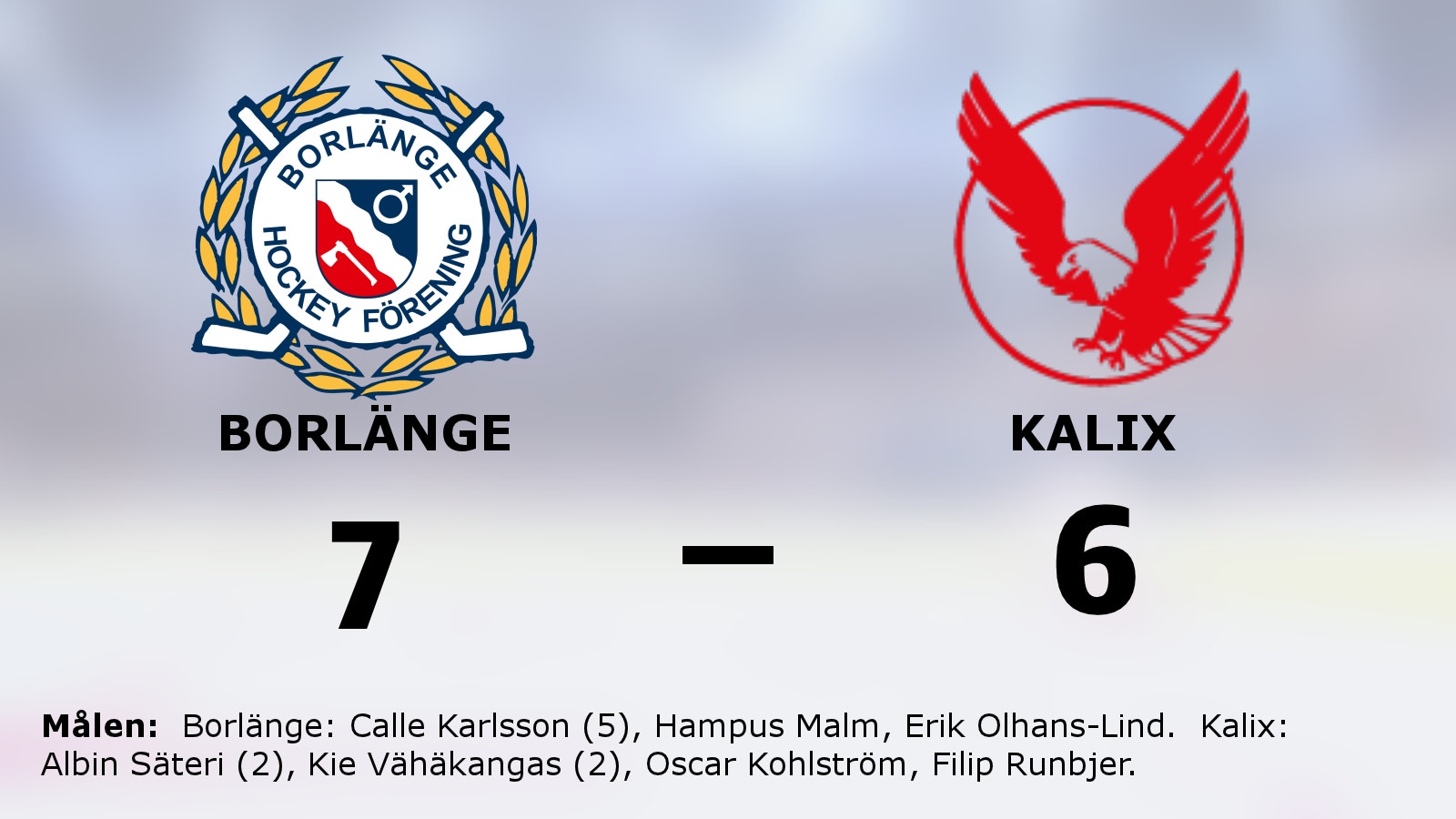 Borlänge vann – efter Calle Karlssons målkalas