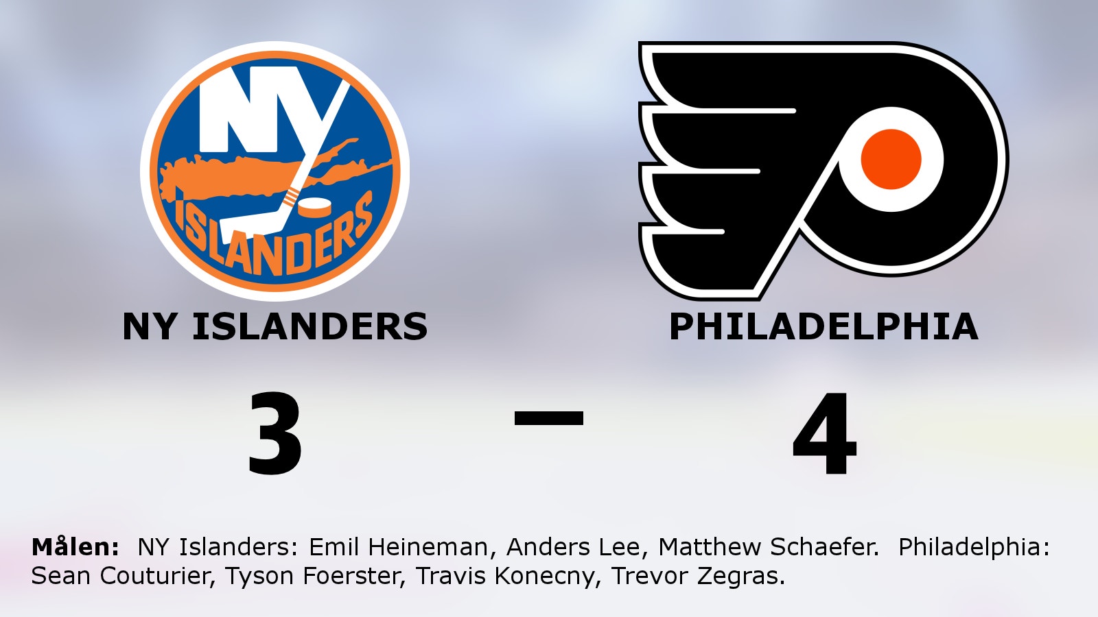 Philadelphia starkast i straffläggningen – vann borta mot NY Islanders