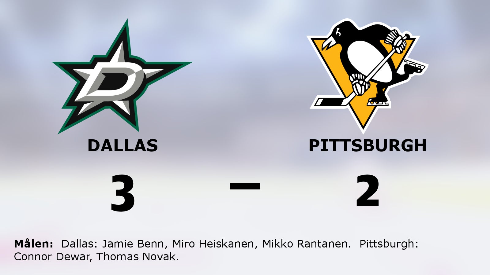 Straffar avgjorde – Dallas vann mot Pittsburgh
