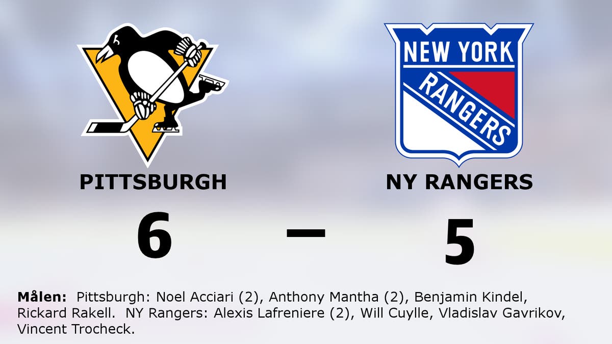 NY Rangers vann stort senast – nu tog Pittsburgh revansch