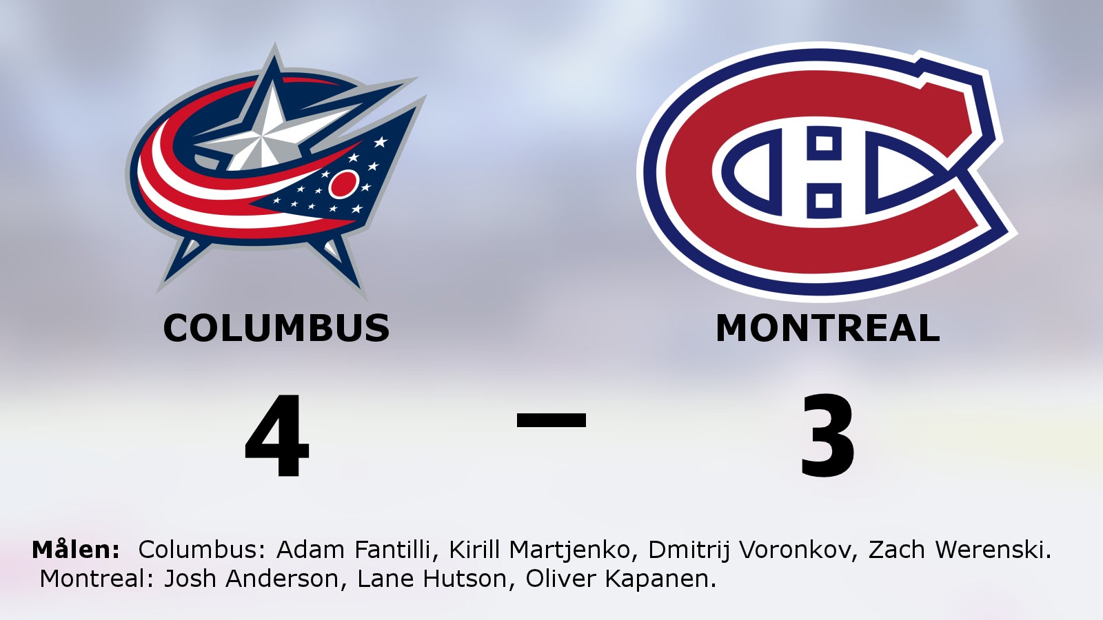 Straffar avgjorde när Columbus vann mot Montreal