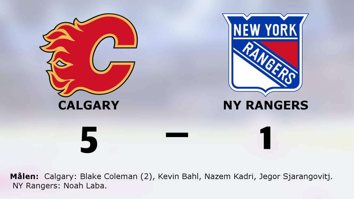 Calgary bröt förlustsviten – vann mot NY Rangers