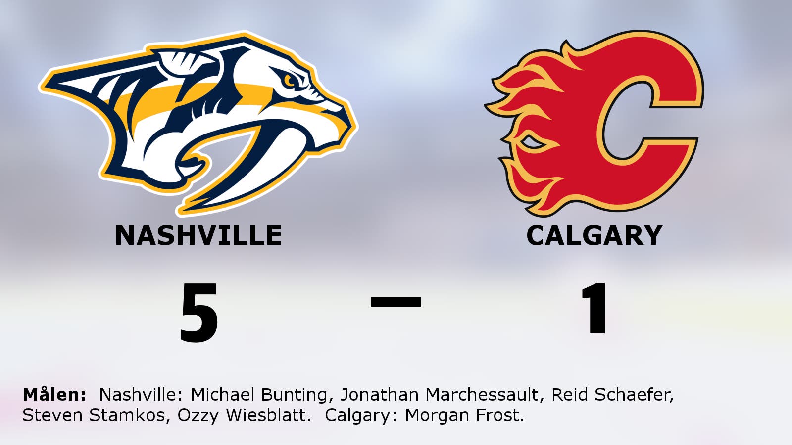 Nashville vann på hemmaplan mot Calgary