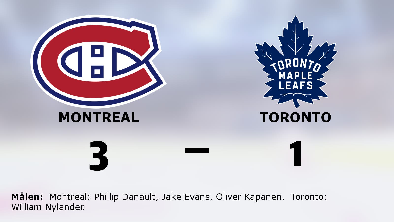Sviten håller i sig – Toronto förlorade mot Montreal