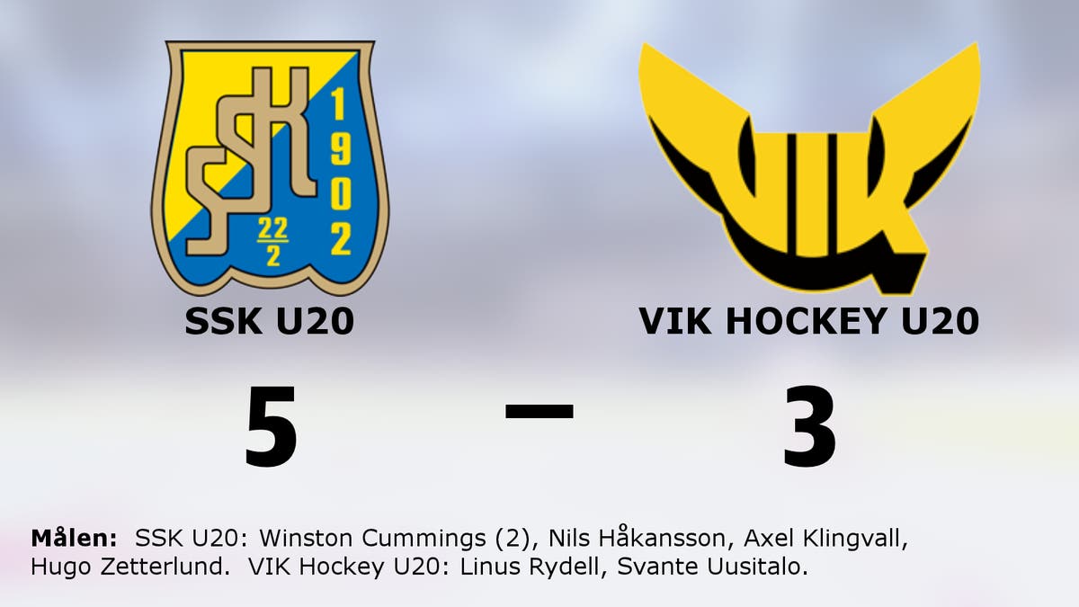 Formstarka SSK U20 tog ny seger mot VIK Hockey U20
