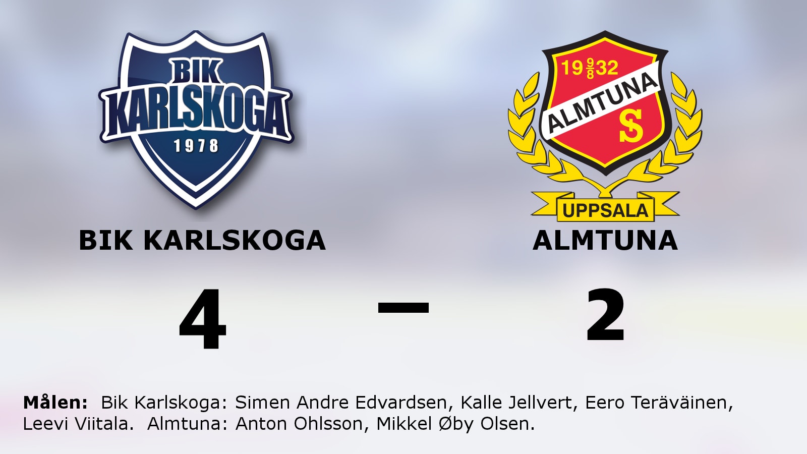 Tre poäng till Bik Karlskoga efter snabba mål mot Almtuna