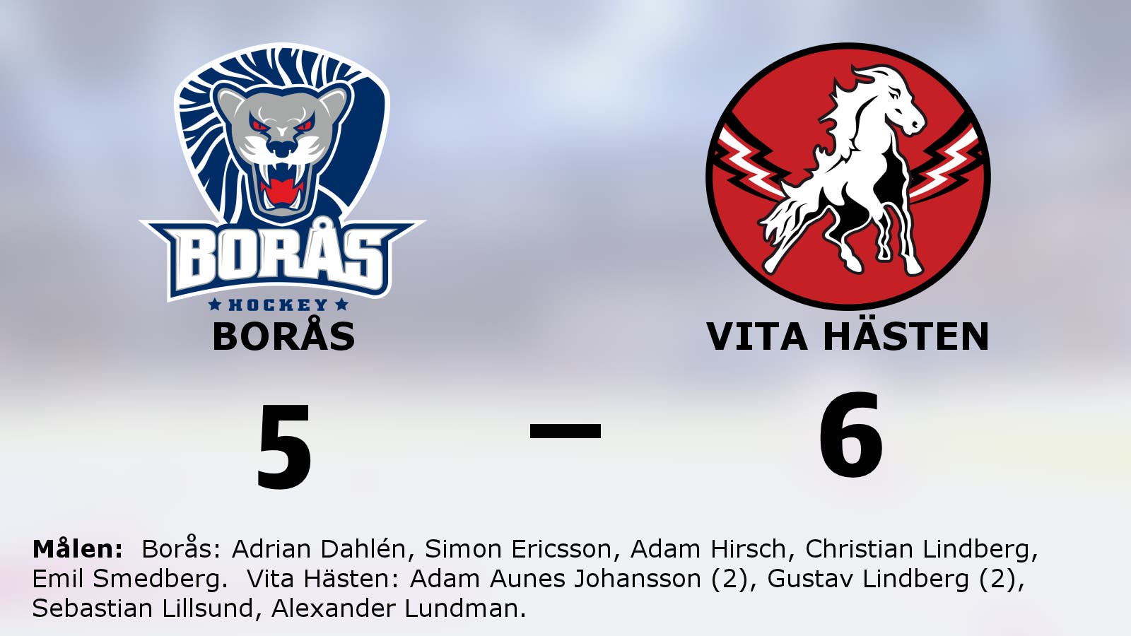 Segersviten sprack för Borås mot Vita Hästen