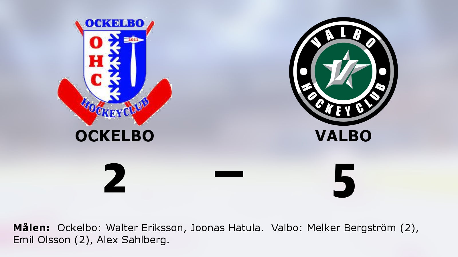 Valbo vann efter avgörande i tredje perioden mot Ockelbo