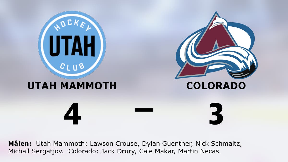 Utah Mammoth vinnare mot Colorado – avgjorde i förlängningen