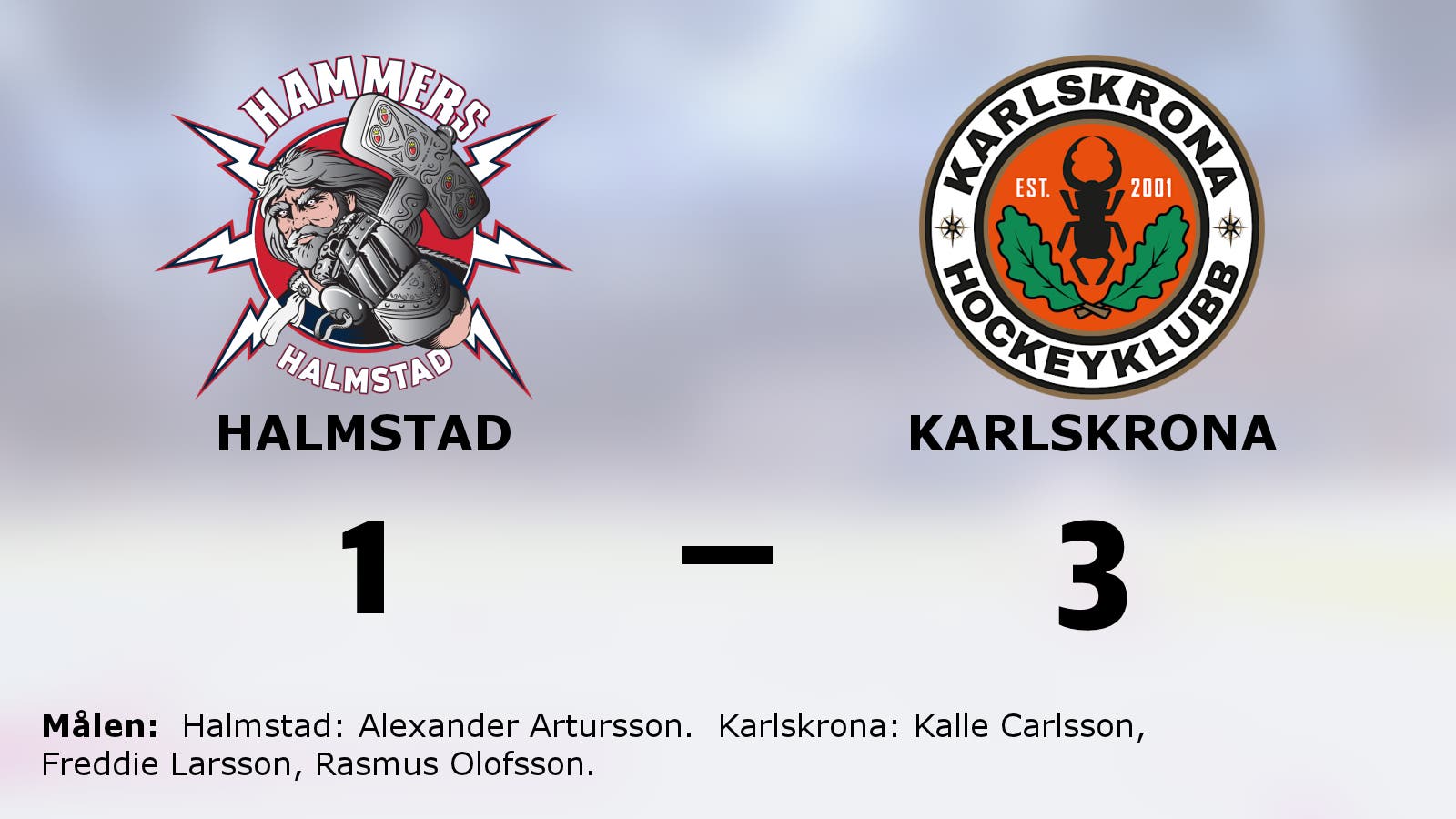 Karlskrona vann efter avgörande i tredje perioden mot Halmstad