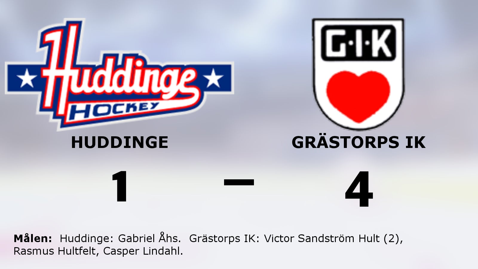 Victor Sandström Hult het när Grästorps IK besegrade Huddinge