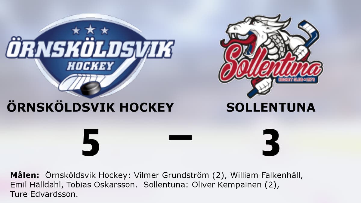 Örnsköldsvik Hockey vände underläge till seger