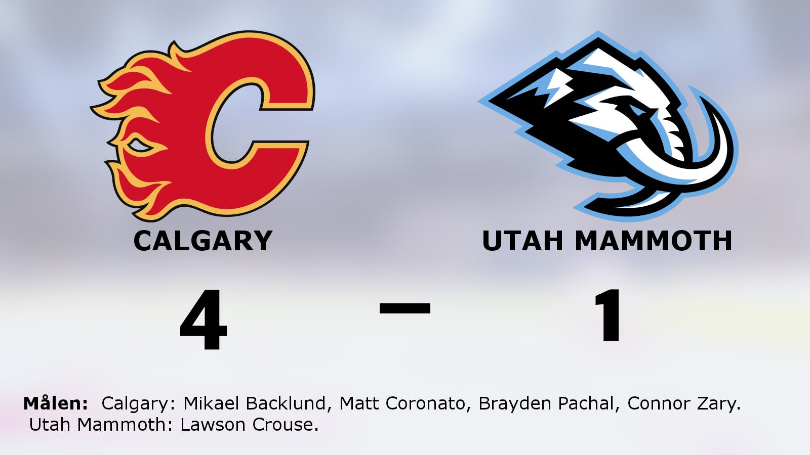 Calgary besegrade Utah Mammoth på hemmaplan