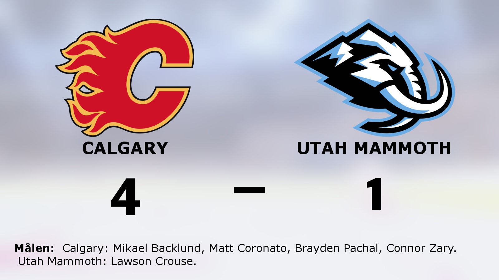 Calgary besegrade Utah Mammoth på hemmaplan