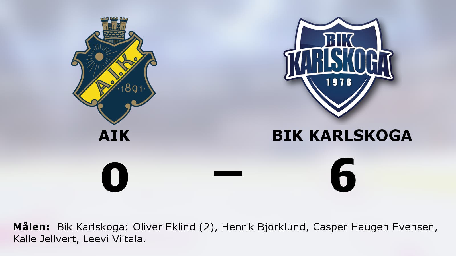 Målfest för Bik Karlskoga borta mot AIK