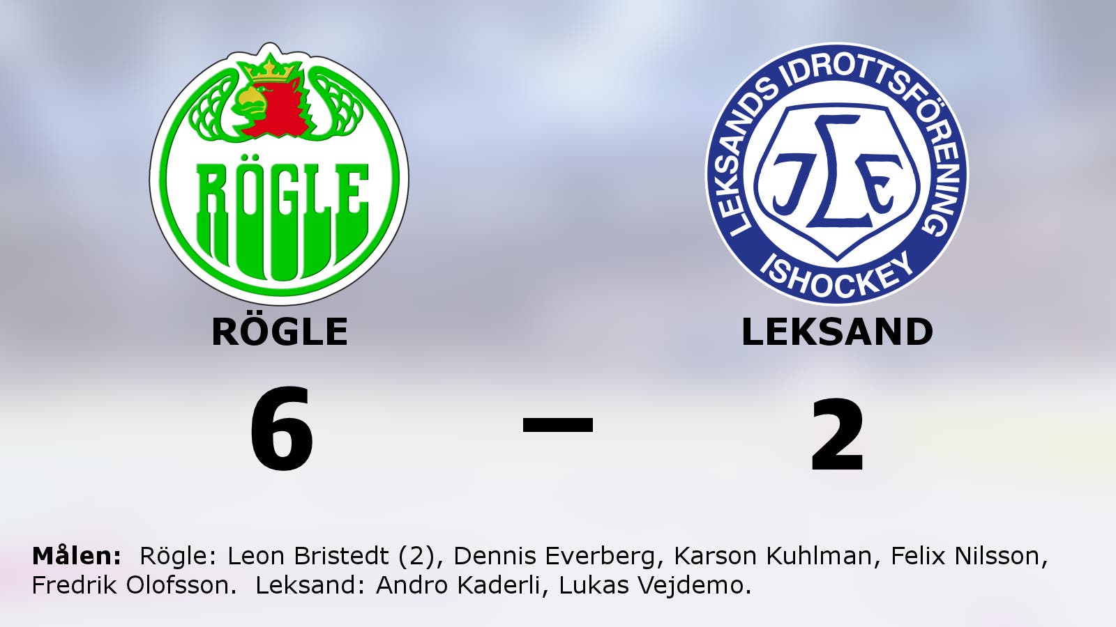 Bristedts dubbel bakom Rögles seger mot Leksand