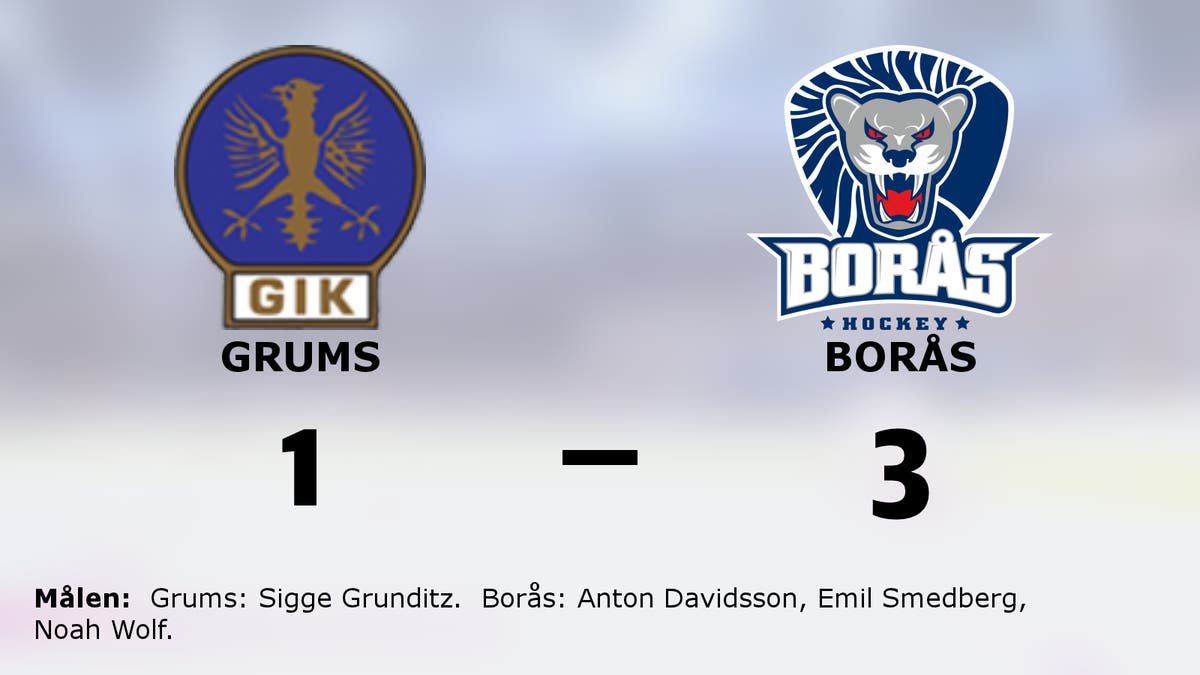 Borås vann på bortaplan mot Grums