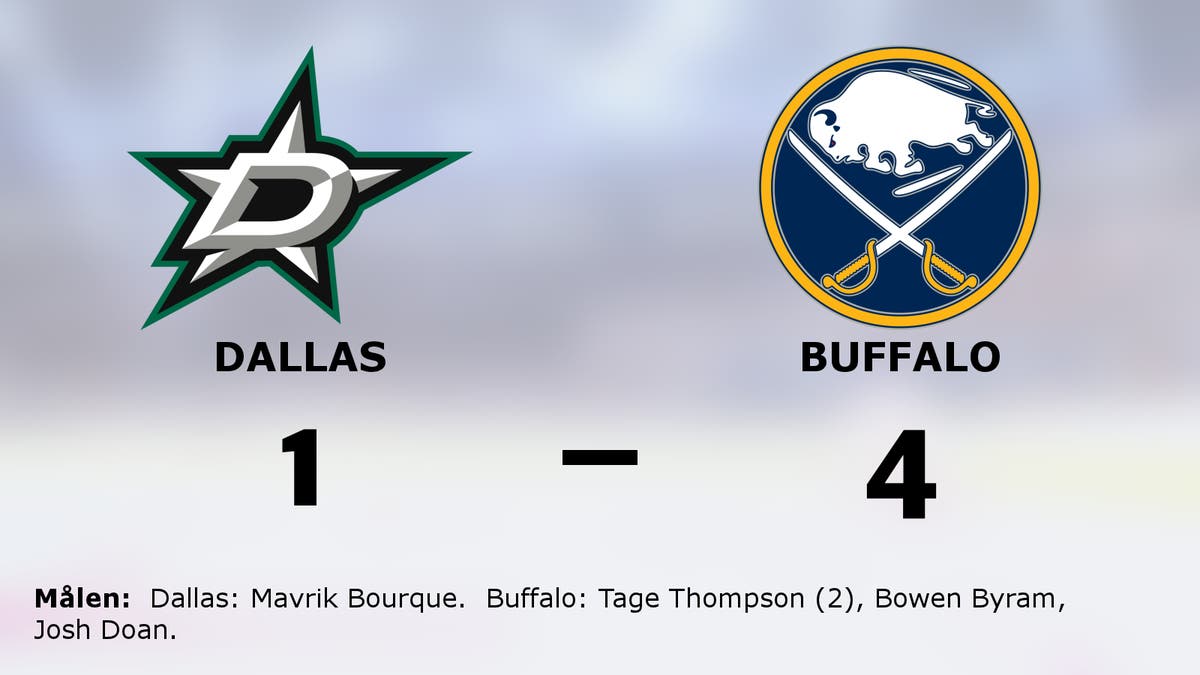 Buffalos fina svit håller i sig efter 4–1 mot Dallas