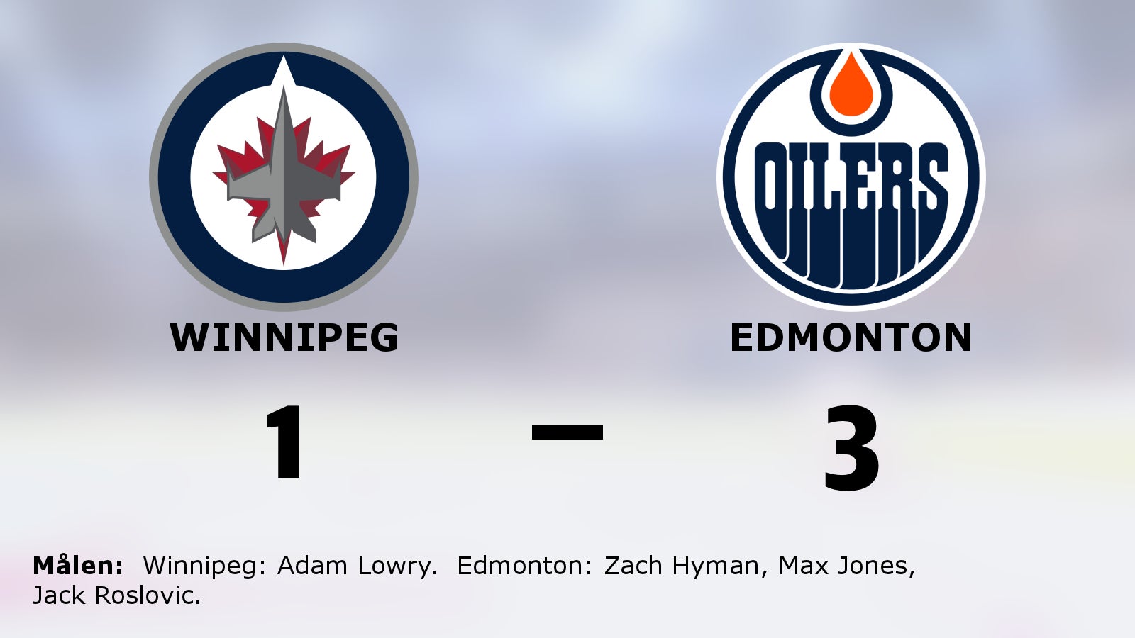 Seger för Edmonton mot Winnipeg