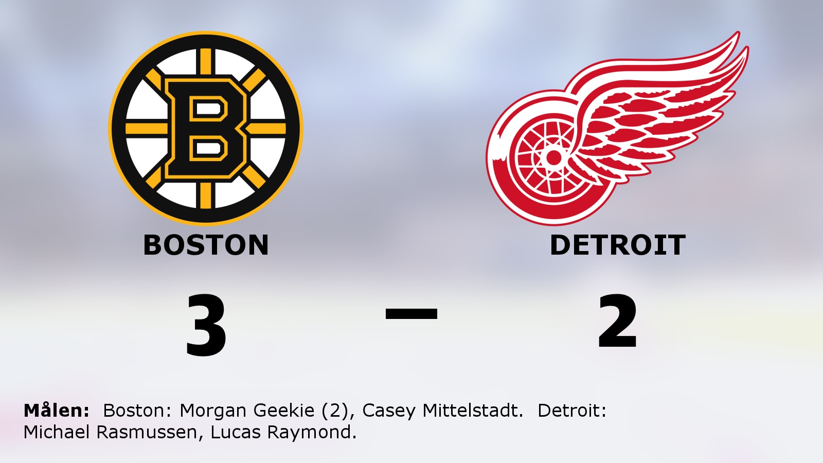 Boston starkast i straffläggningen – vann hemma mot Detroit