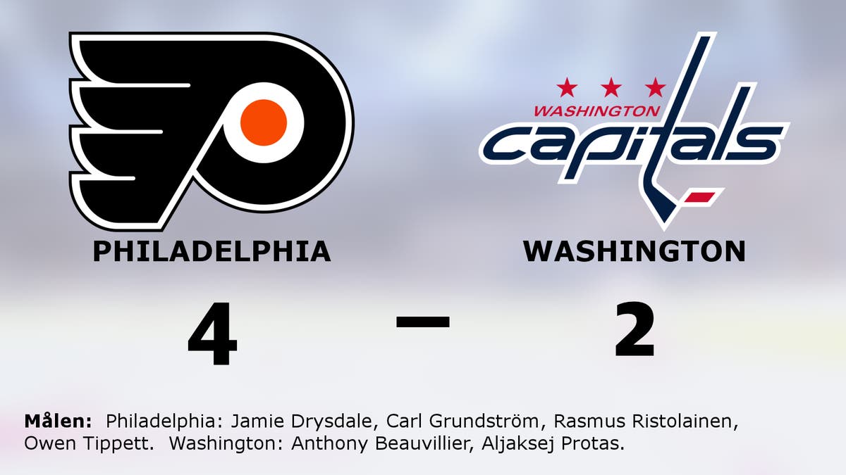 Philadelphia bröt tuffa sviten med 4–2 mot Washington