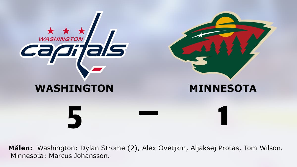 Washingtons fina svit håller i sig efter 5–1 mot Minnesota