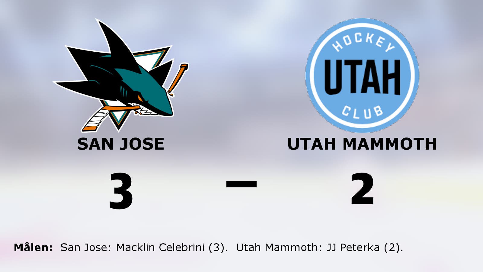 San Jose vann efter förlängning mot Utah Mammoth
