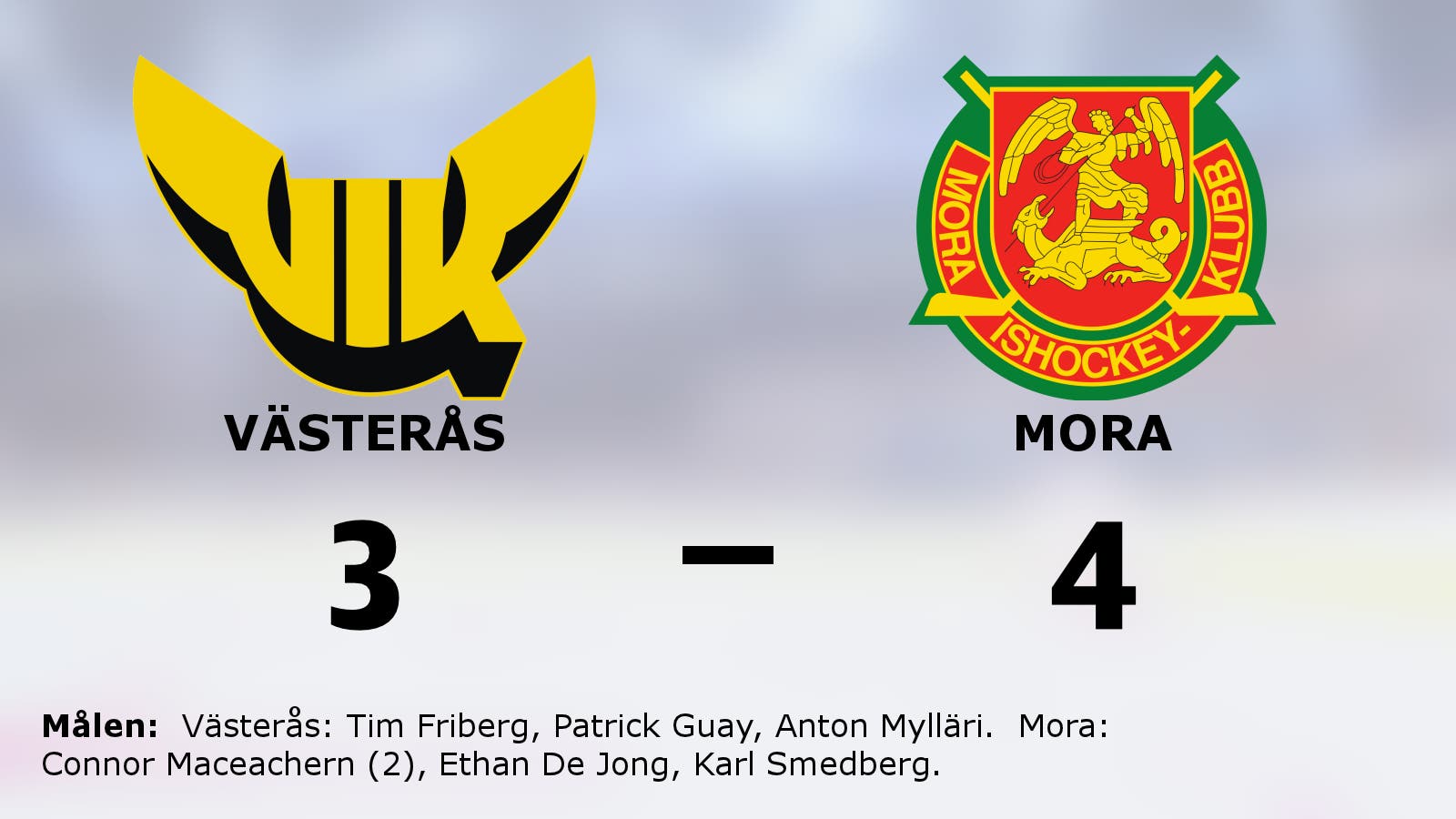 Mora avgjorde i förlängningen mot Västerås